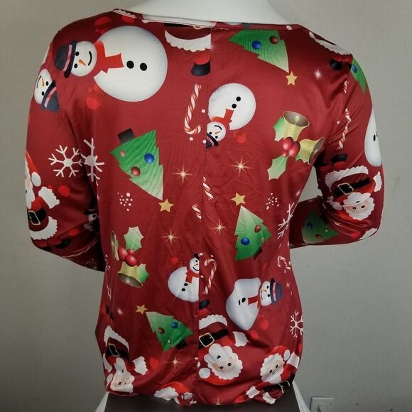 Festive Long Sleeve Holiday Mini Dress Size XL - Picture 5 of 8